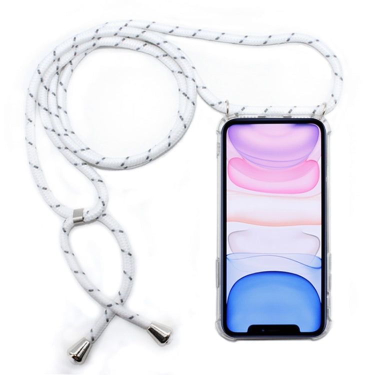 Four-Corner Anti-Fall Trasparent TPU Mobile Phone Case With Lanyard for iPhone, For iPhone 11 Pro, For iPhone 11, For iPhone 11 Pro Max