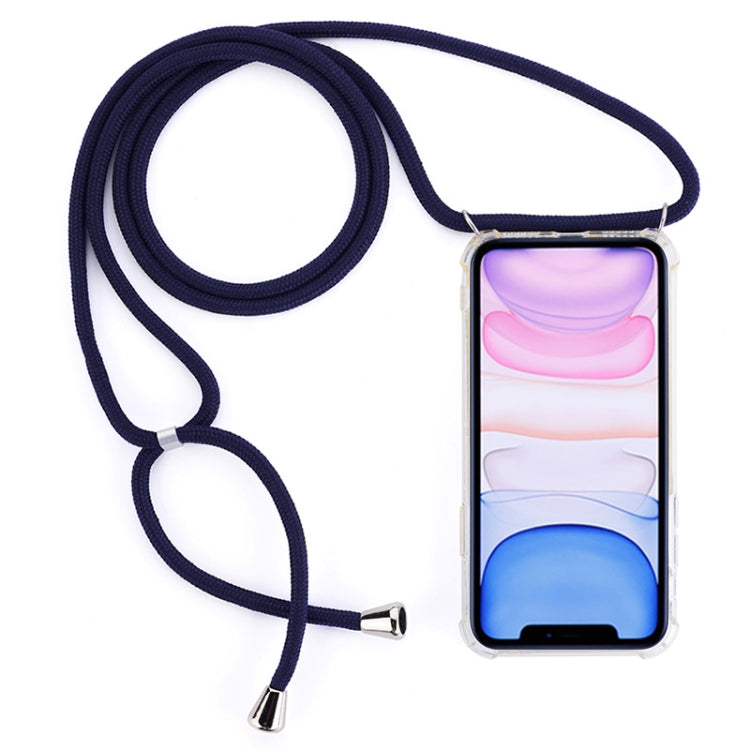 Four-Corner Anti-Fall Trasparent TPU Mobile Phone Case With Lanyard for iPhone, For iPhone 11 Pro, For iPhone 11, For iPhone 11 Pro Max