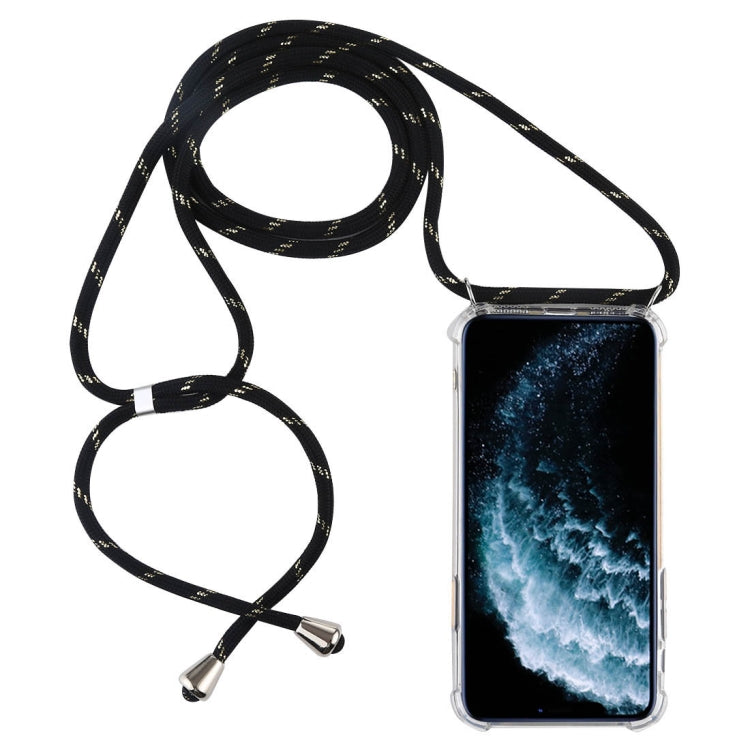 Four-Corner Anti-Fall Trasparent TPU Mobile Phone Case With Lanyard for iPhone, For iPhone 11 Pro, For iPhone 11, For iPhone 11 Pro Max