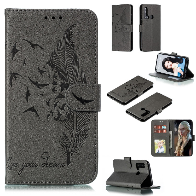 Feather Pattern Litchi Texture Horizontal Flip Leather Case with Wallet & Holder & Card Slots, For Huawei P Smart Z / Y9 Prime (2019), For Huawei P20 Lite (2019) / Nova 5i, For Huawei P30, For Huawei P30 Lite, For Huawei P30 Pro������������������������...
