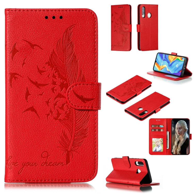 Feather Pattern Litchi Texture Horizontal Flip Leather Case with Wallet & Holder & Card Slots, For Huawei P Smart Z / Y9 Prime (2019), For Huawei P20 Lite (2019) / Nova 5i, For Huawei P30, For Huawei P30 Lite, For Huawei P30 Pro������������������������...