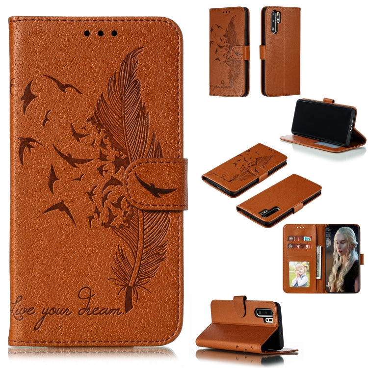 Feather Pattern Litchi Texture Horizontal Flip Leather Case with Wallet & Holder & Card Slots, For Huawei P Smart Z / Y9 Prime (2019), For Huawei P20 Lite (2019) / Nova 5i, For Huawei P30, For Huawei P30 Lite, For Huawei P30 Pro������������������������...