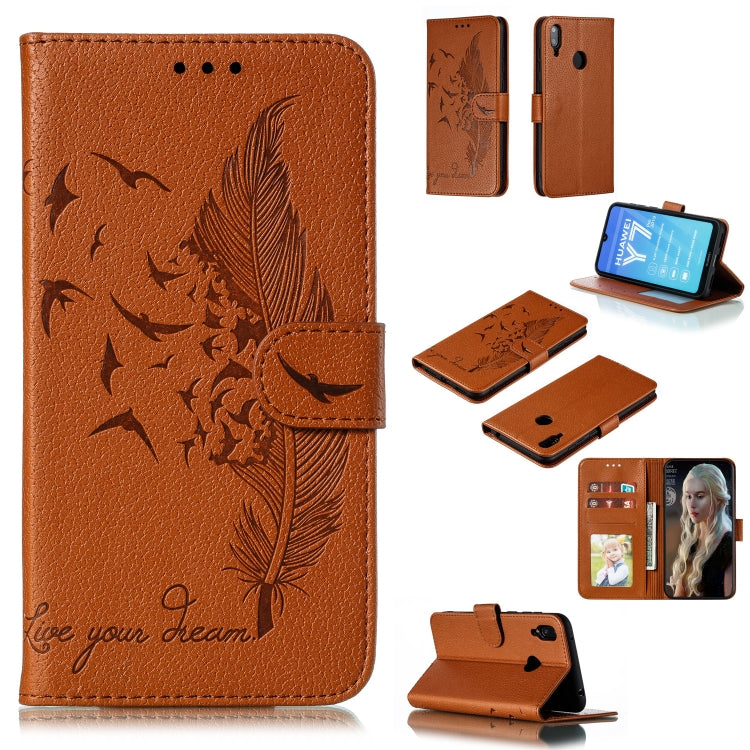 Feather Pattern Litchi Texture Horizontal Flip Leather Case with Wallet & Holder & Card Slots, For Huawei P Smart Z / Y9 Prime (2019), For Huawei P20 Lite (2019) / Nova 5i, For Huawei P30, For Huawei P30 Lite, For Huawei P30 Pro������������������������...