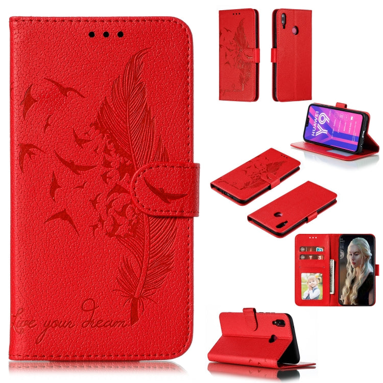 Feather Pattern Litchi Texture Horizontal Flip Leather Case with Wallet & Holder & Card Slots, For Huawei P Smart Z / Y9 Prime (2019), For Huawei P20 Lite (2019) / Nova 5i, For Huawei P30, For Huawei P30 Lite, For Huawei P30 Pro������������������������...