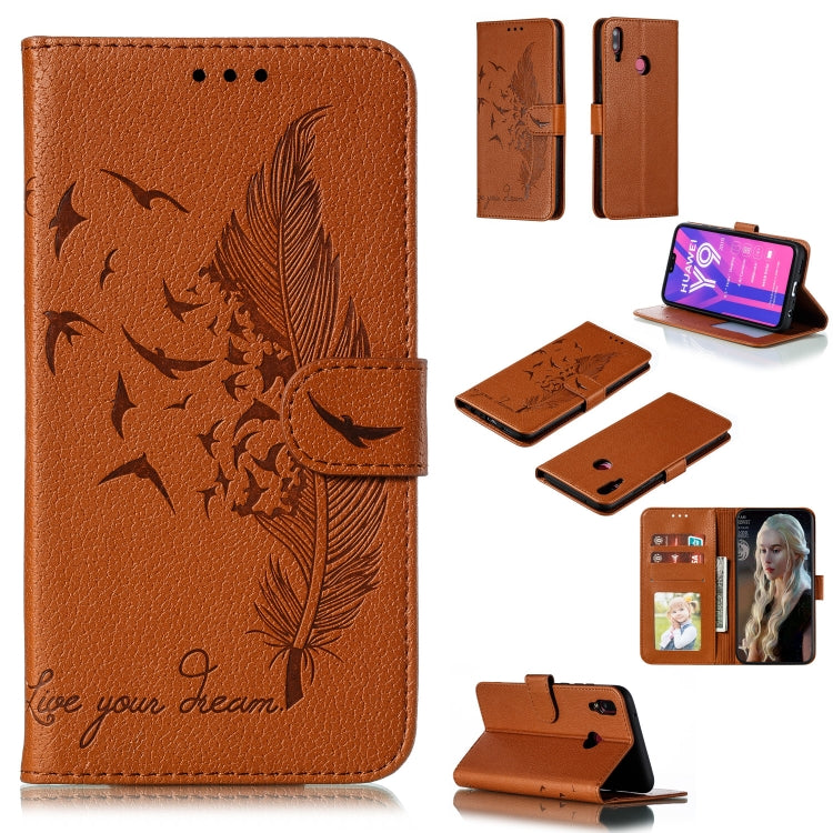Feather Pattern Litchi Texture Horizontal Flip Leather Case with Wallet & Holder & Card Slots, For Huawei P Smart Z / Y9 Prime (2019), For Huawei P20 Lite (2019) / Nova 5i, For Huawei P30, For Huawei P30 Lite, For Huawei P30 Pro������������������������...