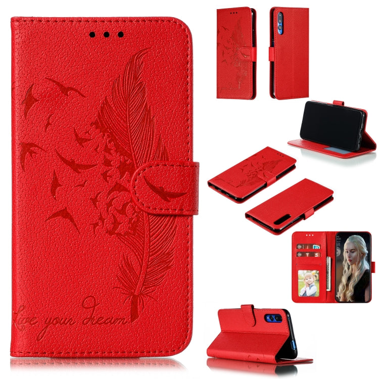 Feather Pattern Litchi Texture Horizontal Flip Leather Case with Wallet & Holder & Card Slots, For Huawei P Smart Z / Y9 Prime (2019), For Huawei P20 Lite (2019) / Nova 5i, For Huawei P30, For Huawei P30 Lite, For Huawei P30 Pro������������������������...
