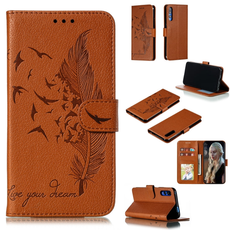 Feather Pattern Litchi Texture Horizontal Flip Leather Case with Wallet & Holder & Card Slots, For Huawei P Smart Z / Y9 Prime (2019), For Huawei P20 Lite (2019) / Nova 5i, For Huawei P30, For Huawei P30 Lite, For Huawei P30 Pro������������������������...