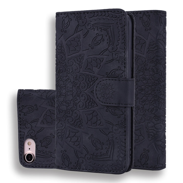 Calf Pattern Double Folding Design Embossed Leather Case with Wallet & Holder & Card Slots, For iPhone SE 2020 & 8 & 7, for iPhone XS / X, for iPhone 11 (6.1 inch), for iPhone 11 Pro (5.8 inch), for iPhone 11 Pro Max (6.5 inch)