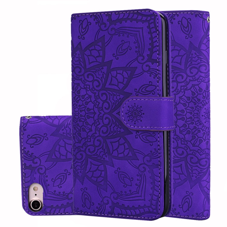 Calf Pattern Double Folding Design Embossed Leather Case with Wallet & Holder & Card Slots, For iPhone SE 2020 & 8 & 7, for iPhone XS / X, for iPhone 11 (6.1 inch), for iPhone 11 Pro (5.8 inch), for iPhone 11 Pro Max (6.5 inch)