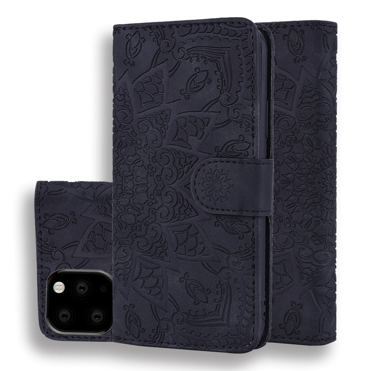 Calf Pattern Double Folding Design Embossed Leather Case with Wallet & Holder & Card Slots, For iPhone SE 2020 & 8 & 7, for iPhone XS / X, for iPhone 11 (6.1 inch), for iPhone 11 Pro (5.8 inch), for iPhone 11 Pro Max (6.5 inch)