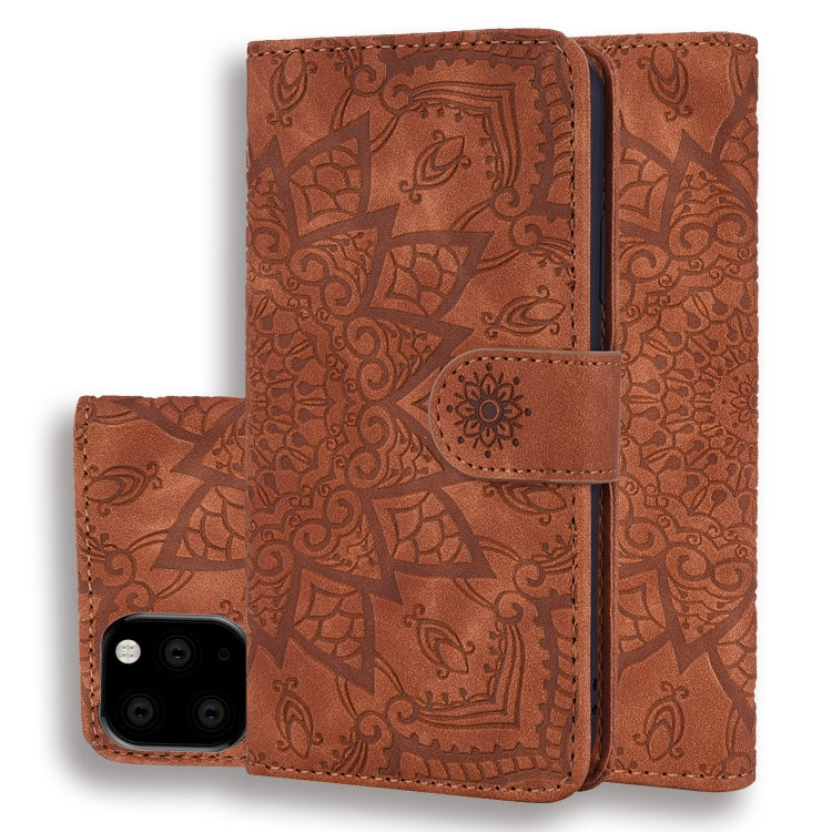 Calf Pattern Double Folding Design Embossed Leather Case with Wallet & Holder & Card Slots, For iPhone SE 2020 & 8 & 7, for iPhone XS / X, for iPhone 11 (6.1 inch), for iPhone 11 Pro (5.8 inch), for iPhone 11 Pro Max (6.5 inch)