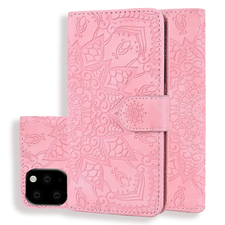 Calf Pattern Double Folding Design Embossed Leather Case with Wallet & Holder & Card Slots, For iPhone SE 2020 & 8 & 7, for iPhone XS / X, for iPhone 11 (6.1 inch), for iPhone 11 Pro (5.8 inch), for iPhone 11 Pro Max (6.5 inch)