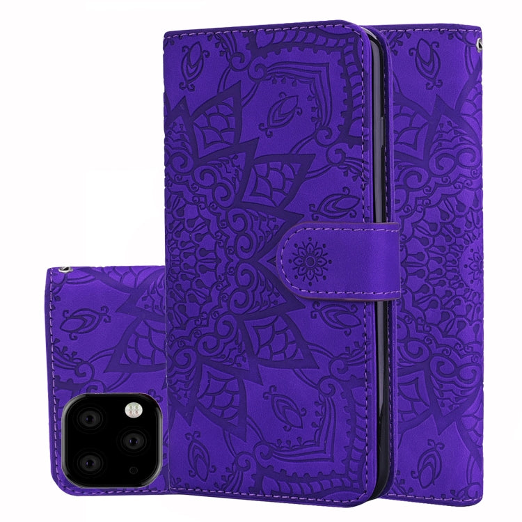 Calf Pattern Double Folding Design Embossed Leather Case with Wallet & Holder & Card Slots, For iPhone SE 2020 & 8 & 7, for iPhone XS / X, for iPhone 11 (6.1 inch), for iPhone 11 Pro (5.8 inch), for iPhone 11 Pro Max (6.5 inch)
