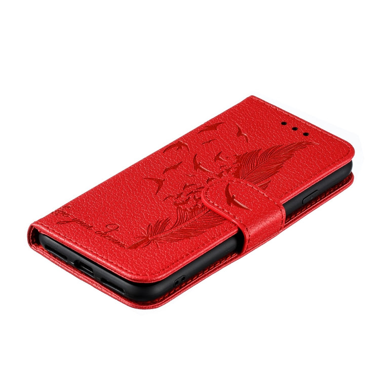 Feather Pattern Litchi Texture Horizontal Flip Leather Case with Wallet & Holder & Card Slots, For iPhone SE 2022 / SE 2020 / 8 / 7, For iPhone 7 Plus / 8 Plus, For iPhone 11 Pro, For iPhone 11, For iPhone 11 Pro Max, For iPhone XS /X, For iPhone XR���...