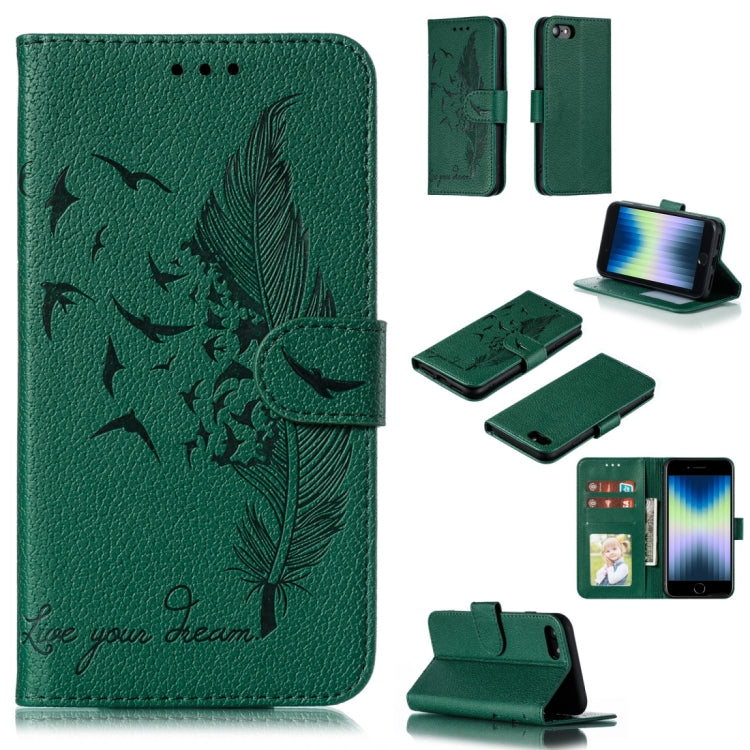 Feather Pattern Litchi Texture Horizontal Flip Leather Case with Wallet & Holder & Card Slots, For iPhone SE 2022 / SE 2020 / 8 / 7, For iPhone 7 Plus / 8 Plus, For iPhone 11 Pro, For iPhone 11, For iPhone 11 Pro Max, For iPhone XS /X, For iPhone XR���...