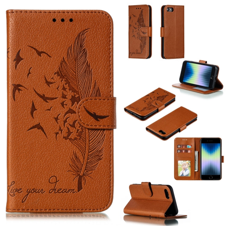 Feather Pattern Litchi Texture Horizontal Flip Leather Case with Wallet & Holder & Card Slots, For iPhone SE 2022 / SE 2020 / 8 / 7, For iPhone 7 Plus / 8 Plus, For iPhone 11 Pro, For iPhone 11, For iPhone 11 Pro Max, For iPhone XS /X, For iPhone XR���...