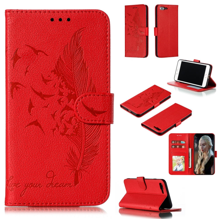 Feather Pattern Litchi Texture Horizontal Flip Leather Case with Wallet & Holder & Card Slots, For iPhone SE 2022 / SE 2020 / 8 / 7, For iPhone 7 Plus / 8 Plus, For iPhone 11 Pro, For iPhone 11, For iPhone 11 Pro Max, For iPhone XS /X, For iPhone XR���...