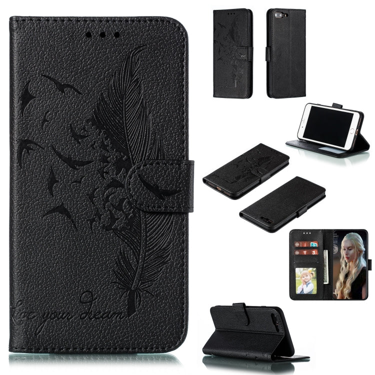 Feather Pattern Litchi Texture Horizontal Flip Leather Case with Wallet & Holder & Card Slots, For iPhone SE 2022 / SE 2020 / 8 / 7, For iPhone 7 Plus / 8 Plus, For iPhone 11 Pro, For iPhone 11, For iPhone 11 Pro Max, For iPhone XS /X, For iPhone XR���...