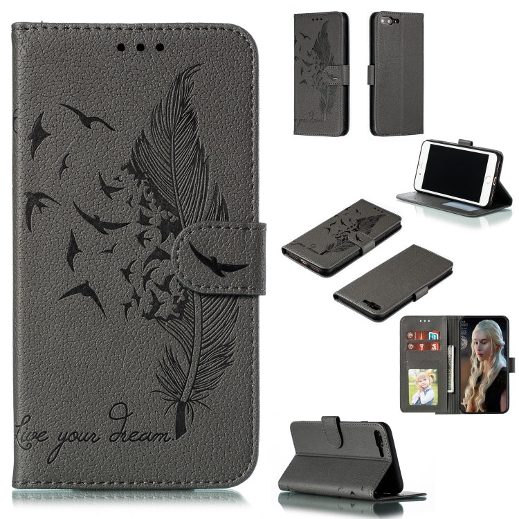 Feather Pattern Litchi Texture Horizontal Flip Leather Case with Wallet & Holder & Card Slots, For iPhone SE 2022 / SE 2020 / 8 / 7, For iPhone 7 Plus / 8 Plus, For iPhone 11 Pro, For iPhone 11, For iPhone 11 Pro Max, For iPhone XS /X, For iPhone XR���...