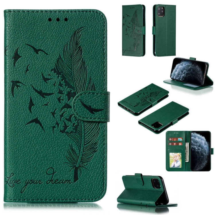 Feather Pattern Litchi Texture Horizontal Flip Leather Case with Wallet & Holder & Card Slots, For iPhone SE 2022 / SE 2020 / 8 / 7, For iPhone 7 Plus / 8 Plus, For iPhone 11 Pro, For iPhone 11, For iPhone 11 Pro Max, For iPhone XS /X, For iPhone XR���...