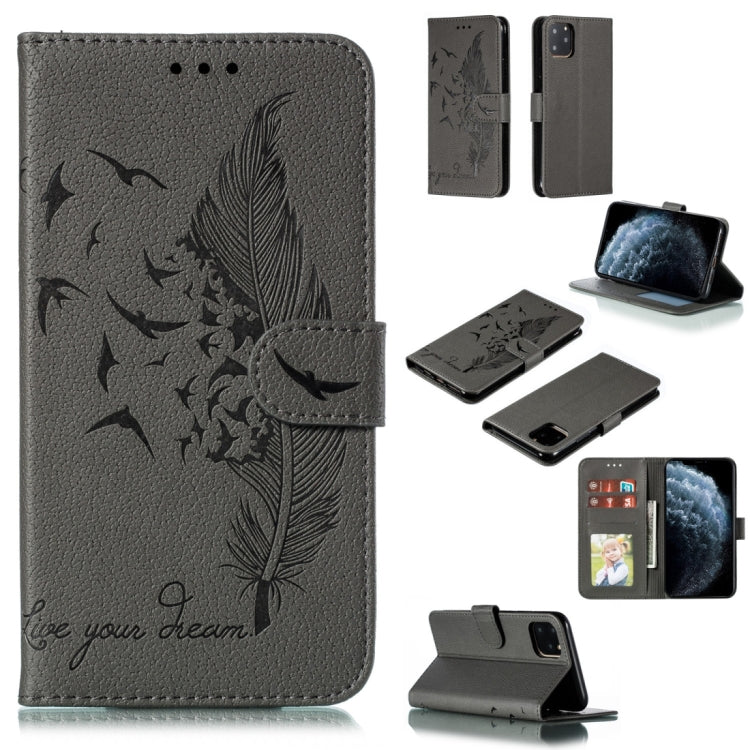 Feather Pattern Litchi Texture Horizontal Flip Leather Case with Wallet & Holder & Card Slots, For iPhone SE 2022 / SE 2020 / 8 / 7, For iPhone 7 Plus / 8 Plus, For iPhone 11 Pro, For iPhone 11, For iPhone 11 Pro Max, For iPhone XS /X, For iPhone XR���...