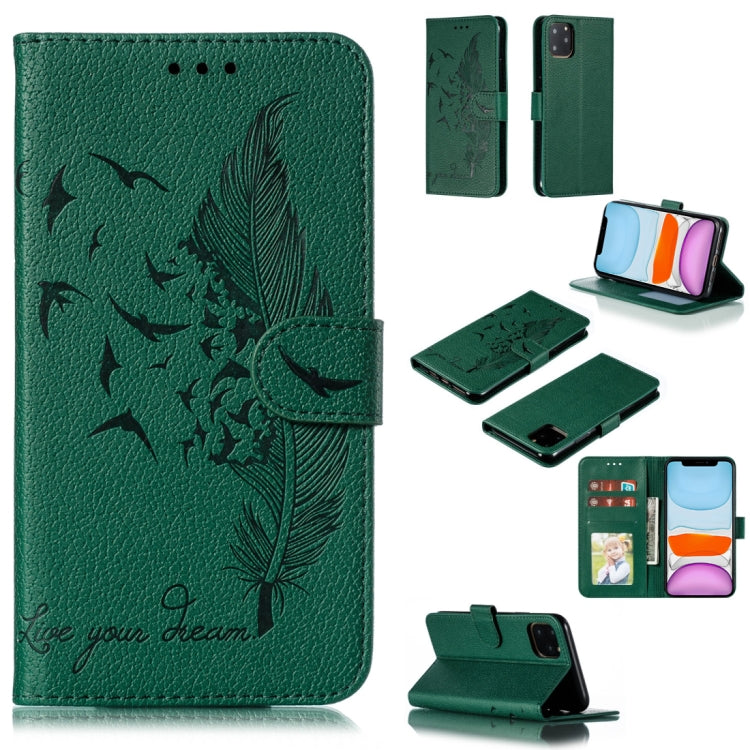 Feather Pattern Litchi Texture Horizontal Flip Leather Case with Wallet & Holder & Card Slots, For iPhone SE 2022 / SE 2020 / 8 / 7, For iPhone 7 Plus / 8 Plus, For iPhone 11 Pro, For iPhone 11, For iPhone 11 Pro Max, For iPhone XS /X, For iPhone XR���...