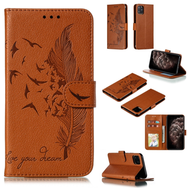 Feather Pattern Litchi Texture Horizontal Flip Leather Case with Wallet & Holder & Card Slots, For iPhone SE 2022 / SE 2020 / 8 / 7, For iPhone 7 Plus / 8 Plus, For iPhone 11 Pro, For iPhone 11, For iPhone 11 Pro Max, For iPhone XS /X, For iPhone XR���...