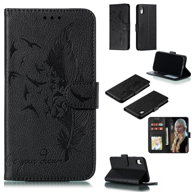 Feather Pattern Litchi Texture Horizontal Flip Leather Case with Wallet & Holder & Card Slots, For iPhone SE 2022 / SE 2020 / 8 / 7, For iPhone 7 Plus / 8 Plus, For iPhone 11 Pro, For iPhone 11, For iPhone 11 Pro Max, For iPhone XS /X, For iPhone XR���...