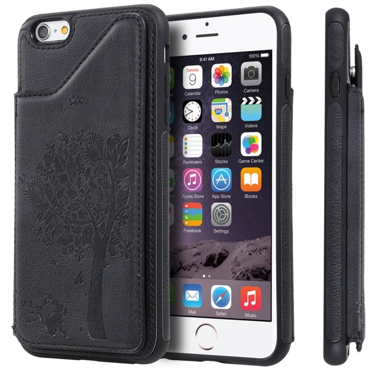 Cat Tree Embossing Pattern Shockproof Protective Case with Card Slots & Photo Frame, For iPhone 6 Plus, For iPhone 6, For iPhone 7 / 8, For iPhone 7 Plus / 8 Plus, For iPhone X, For iPhone XR, For iPhone XS Max, For iPhone XS, For iPhone 11 Pro��������...