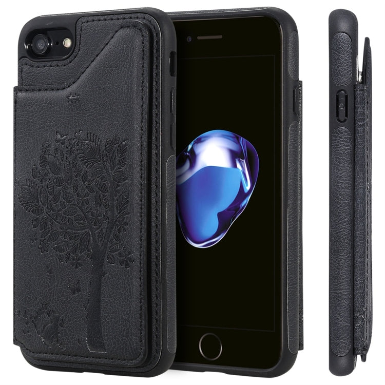 Cat Tree Embossing Pattern Shockproof Protective Case with Card Slots & Photo Frame, For iPhone 6 Plus, For iPhone 6, For iPhone 7 / 8, For iPhone 7 Plus / 8 Plus, For iPhone X, For iPhone XR, For iPhone XS Max, For iPhone XS, For iPhone 11 Pro��������...