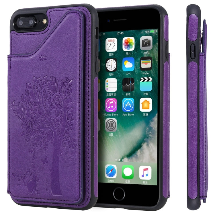 Cat Tree Embossing Pattern Shockproof Protective Case with Card Slots & Photo Frame, For iPhone 6 Plus, For iPhone 6, For iPhone 7 / 8, For iPhone 7 Plus / 8 Plus, For iPhone X, For iPhone XR, For iPhone XS Max, For iPhone XS, For iPhone 11 Pro��������...