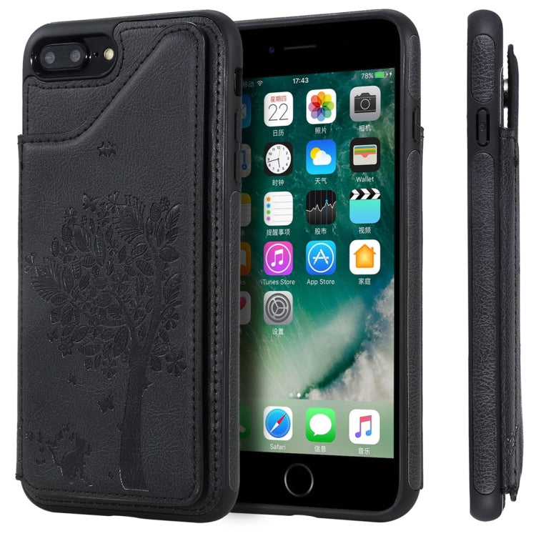 Cat Tree Embossing Pattern Shockproof Protective Case with Card Slots & Photo Frame, For iPhone 6 Plus, For iPhone 6, For iPhone 7 / 8, For iPhone 7 Plus / 8 Plus, For iPhone X, For iPhone XR, For iPhone XS Max, For iPhone XS, For iPhone 11 Pro��������...
