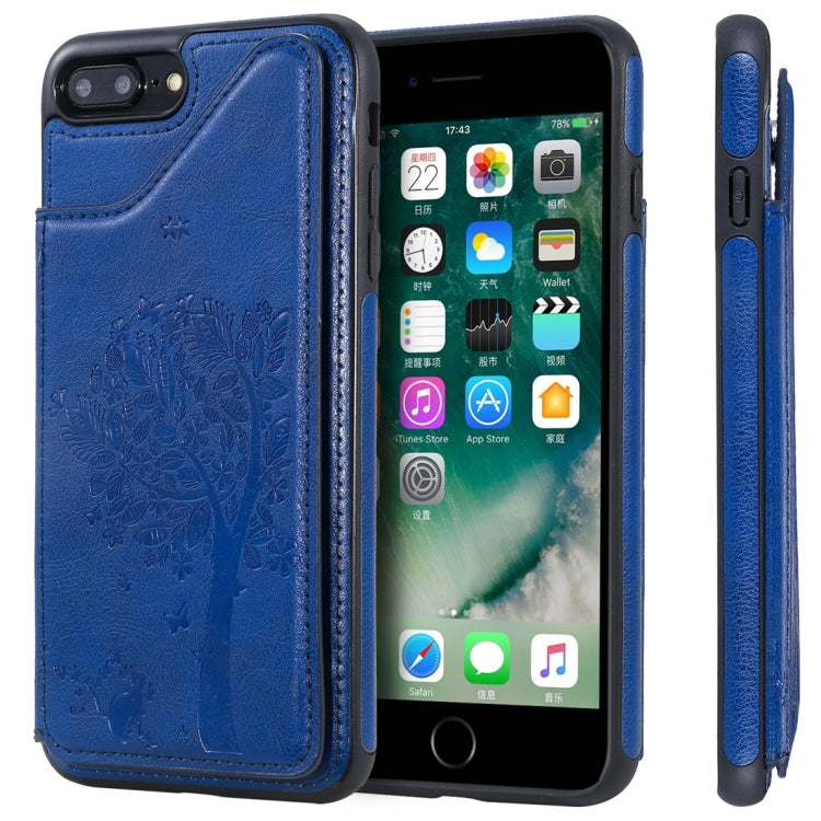 Cat Tree Embossing Pattern Shockproof Protective Case with Card Slots & Photo Frame, For iPhone 6 Plus, For iPhone 6, For iPhone 7 / 8, For iPhone 7 Plus / 8 Plus, For iPhone X, For iPhone XR, For iPhone XS Max, For iPhone XS, For iPhone 11 Pro��������...
