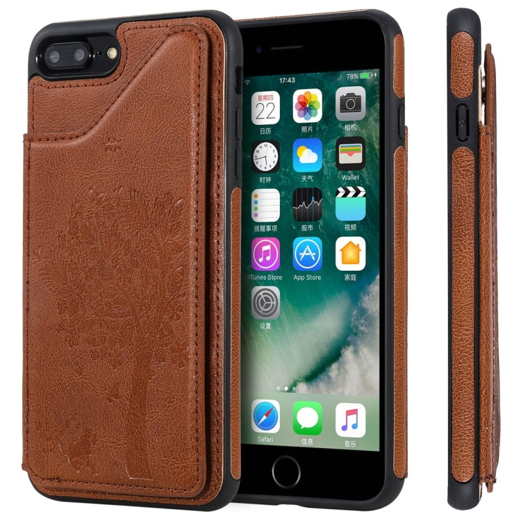 Cat Tree Embossing Pattern Shockproof Protective Case with Card Slots & Photo Frame, For iPhone 6 Plus, For iPhone 6, For iPhone 7 / 8, For iPhone 7 Plus / 8 Plus, For iPhone X, For iPhone XR, For iPhone XS Max, For iPhone XS, For iPhone 11 Pro��������...