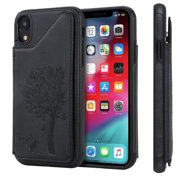 Cat Tree Embossing Pattern Shockproof Protective Case with Card Slots & Photo Frame, For iPhone 6 Plus, For iPhone 6, For iPhone 7 / 8, For iPhone 7 Plus / 8 Plus, For iPhone X, For iPhone XR, For iPhone XS Max, For iPhone XS, For iPhone 11 Pro��������...
