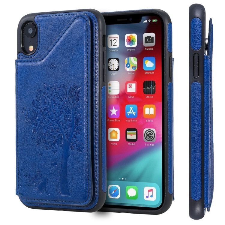 Cat Tree Embossing Pattern Shockproof Protective Case with Card Slots & Photo Frame, For iPhone 6 Plus, For iPhone 6, For iPhone 7 / 8, For iPhone 7 Plus / 8 Plus, For iPhone X, For iPhone XR, For iPhone XS Max, For iPhone XS, For iPhone 11 Pro��������...