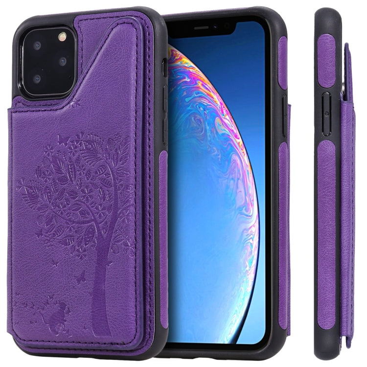Cat Tree Embossing Pattern Shockproof Protective Case with Card Slots & Photo Frame, For iPhone 6 Plus, For iPhone 6, For iPhone 7 / 8, For iPhone 7 Plus / 8 Plus, For iPhone X, For iPhone XR, For iPhone XS Max, For iPhone XS, For iPhone 11 Pro��������...