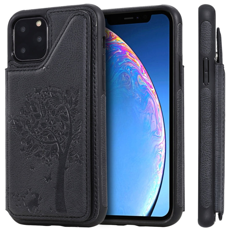 Cat Tree Embossing Pattern Shockproof Protective Case with Card Slots & Photo Frame, For iPhone 6 Plus, For iPhone 6, For iPhone 7 / 8, For iPhone 7 Plus / 8 Plus, For iPhone X, For iPhone XR, For iPhone XS Max, For iPhone XS, For iPhone 11 Pro��������...