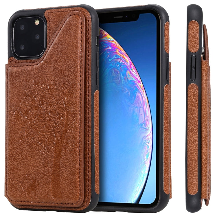 Cat Tree Embossing Pattern Shockproof Protective Case with Card Slots & Photo Frame, For iPhone 6 Plus, For iPhone 6, For iPhone 7 / 8, For iPhone 7 Plus / 8 Plus, For iPhone X, For iPhone XR, For iPhone XS Max, For iPhone XS, For iPhone 11 Pro��������...