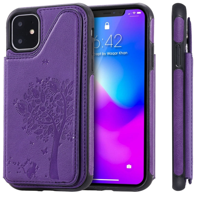 Cat Tree Embossing Pattern Shockproof Protective Case with Card Slots & Photo Frame, For iPhone 6 Plus, For iPhone 6, For iPhone 7 / 8, For iPhone 7 Plus / 8 Plus, For iPhone X, For iPhone XR, For iPhone XS Max, For iPhone XS, For iPhone 11 Pro��������...