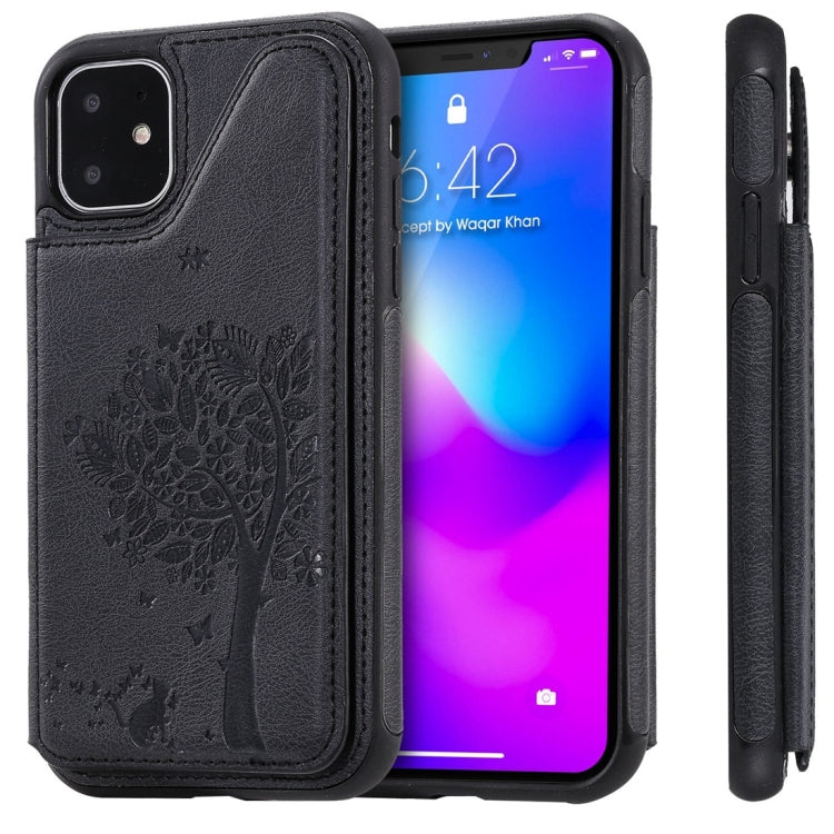 Cat Tree Embossing Pattern Shockproof Protective Case with Card Slots & Photo Frame, For iPhone 6 Plus, For iPhone 6, For iPhone 7 / 8, For iPhone 7 Plus / 8 Plus, For iPhone X, For iPhone XR, For iPhone XS Max, For iPhone XS, For iPhone 11 Pro��������...