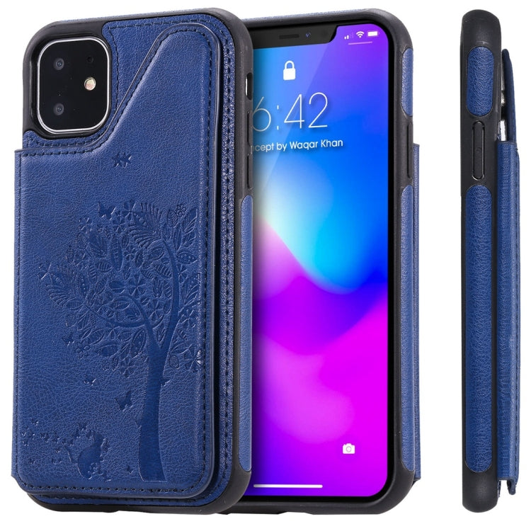 Cat Tree Embossing Pattern Shockproof Protective Case with Card Slots & Photo Frame, For iPhone 6 Plus, For iPhone 6, For iPhone 7 / 8, For iPhone 7 Plus / 8 Plus, For iPhone X, For iPhone XR, For iPhone XS Max, For iPhone XS, For iPhone 11 Pro��������...