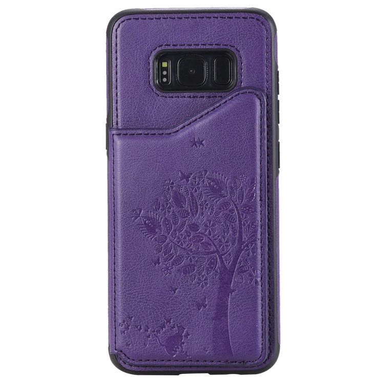 Cat Tree Embossing Pattern Shockproof Protective Case with Card Slots & Photo Frame, For Galaxy S8, For Galaxy S8+, For Galaxy S9, For Galaxy S9+, For Galaxy S10 5G, For Galaxy S10e, For Galaxy S10, For Galaxy S10+