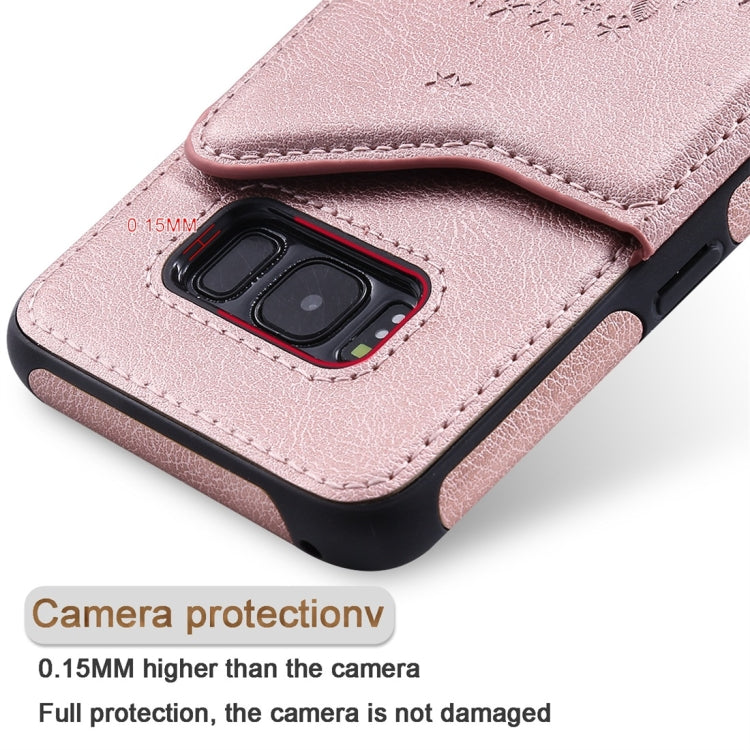 Cat Tree Embossing Pattern Shockproof Protective Case with Card Slots & Photo Frame, For Galaxy S8, For Galaxy S8+, For Galaxy S9, For Galaxy S9+, For Galaxy S10 5G, For Galaxy S10e, For Galaxy S10, For Galaxy S10+