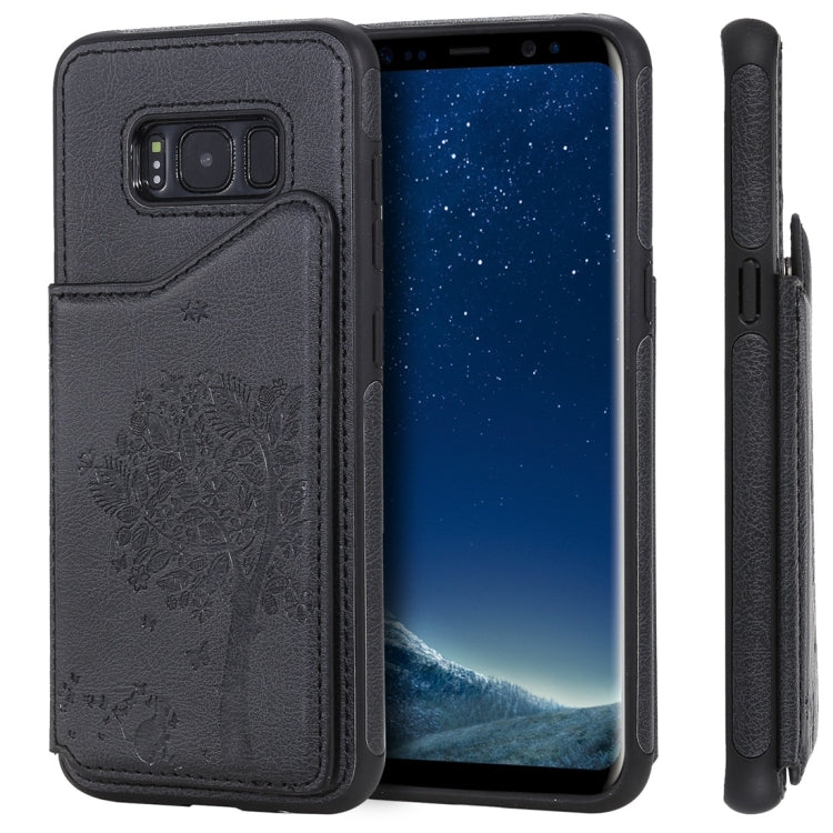 Cat Tree Embossing Pattern Shockproof Protective Case with Card Slots & Photo Frame, For Galaxy S8, For Galaxy S8+, For Galaxy S9, For Galaxy S9+, For Galaxy S10 5G, For Galaxy S10e, For Galaxy S10, For Galaxy S10+