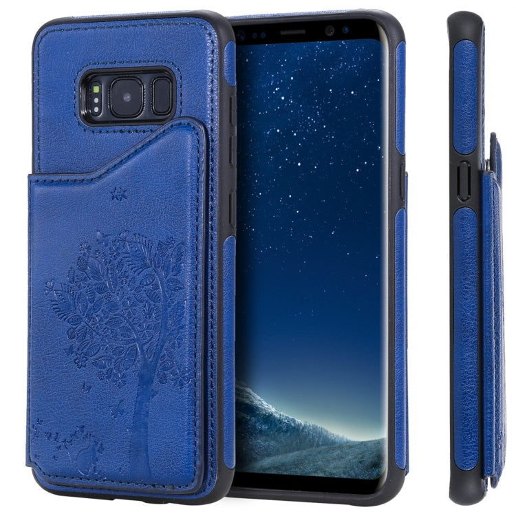 Cat Tree Embossing Pattern Shockproof Protective Case with Card Slots & Photo Frame, For Galaxy S8, For Galaxy S8+, For Galaxy S9, For Galaxy S9+, For Galaxy S10 5G, For Galaxy S10e, For Galaxy S10, For Galaxy S10+