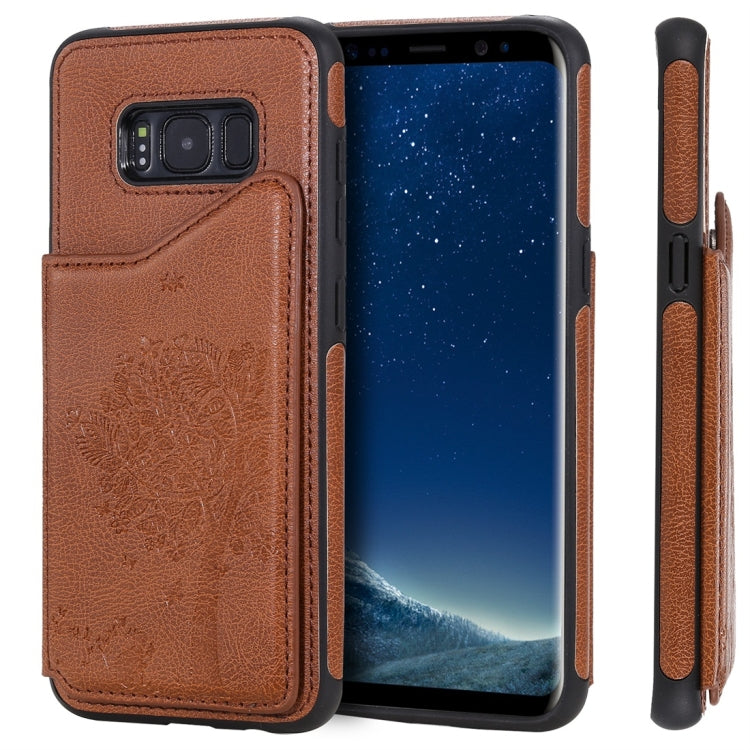 Cat Tree Embossing Pattern Shockproof Protective Case with Card Slots & Photo Frame, For Galaxy S8, For Galaxy S8+, For Galaxy S9, For Galaxy S9+, For Galaxy S10 5G, For Galaxy S10e, For Galaxy S10, For Galaxy S10+