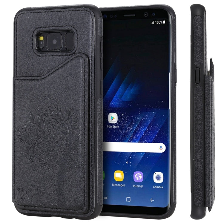 Cat Tree Embossing Pattern Shockproof Protective Case with Card Slots & Photo Frame, For Galaxy S8, For Galaxy S8+, For Galaxy S9, For Galaxy S9+, For Galaxy S10 5G, For Galaxy S10e, For Galaxy S10, For Galaxy S10+