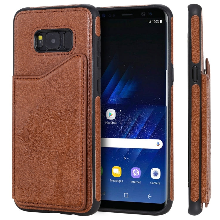 Cat Tree Embossing Pattern Shockproof Protective Case with Card Slots & Photo Frame, For Galaxy S8, For Galaxy S8+, For Galaxy S9, For Galaxy S9+, For Galaxy S10 5G, For Galaxy S10e, For Galaxy S10, For Galaxy S10+