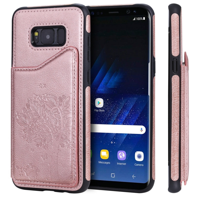 Cat Tree Embossing Pattern Shockproof Protective Case with Card Slots & Photo Frame, For Galaxy S8, For Galaxy S8+, For Galaxy S9, For Galaxy S9+, For Galaxy S10 5G, For Galaxy S10e, For Galaxy S10, For Galaxy S10+